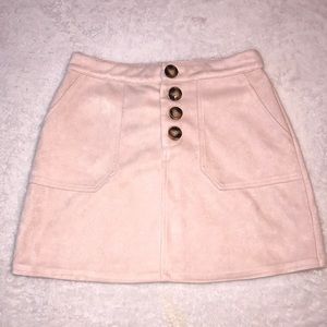 HYFVE Dusty Rose Suede Skirt